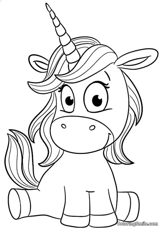 Jednorožec na provaze - Omalovánka