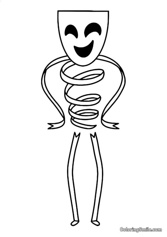 Gangl v komediální masce Gangl v komediální masce - Omalovánka