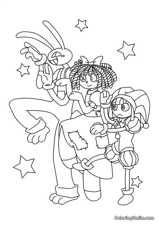 Jacks, Ragata a Pomni Jacks, Ragata a Pomni - Omalovánka