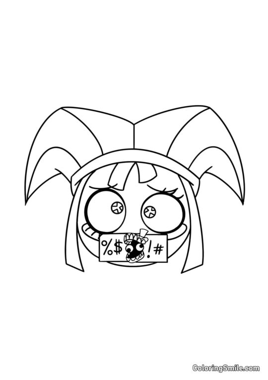 Pomni se zlobí Pomni se zlobí - Omalovánka