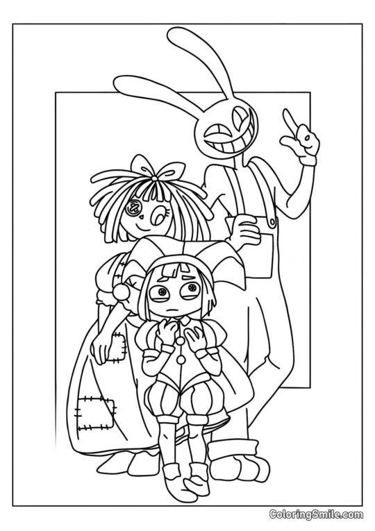 Pomni, Ragata a Jacks Pomni, Ragata a Jacks - Omalovánka