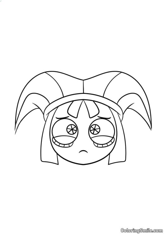 Portrét Pomni Portrét Pomni - Omalovánka