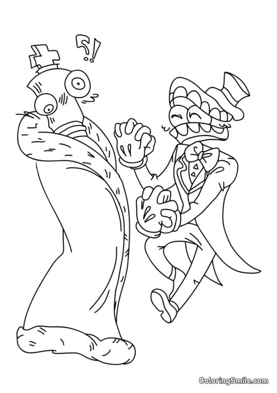 Korál a Keyn tančí Korál a Keyn tančí - Omalovánka