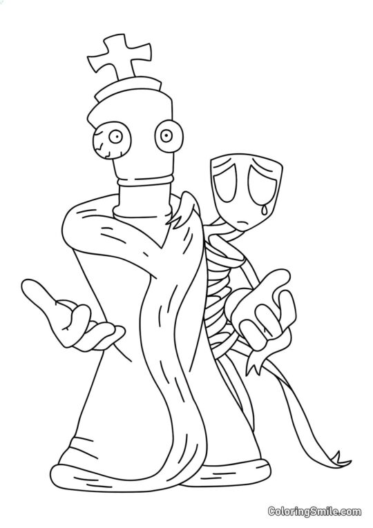 Korál a Gangl z úžasného digitálního kruhu Korál a Gangl z úžasného digitálního kruhu - Omalovánka