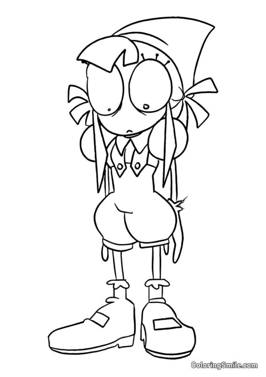 Pomni v červeném plášti Pomni v červeném plášti - Omalovánka