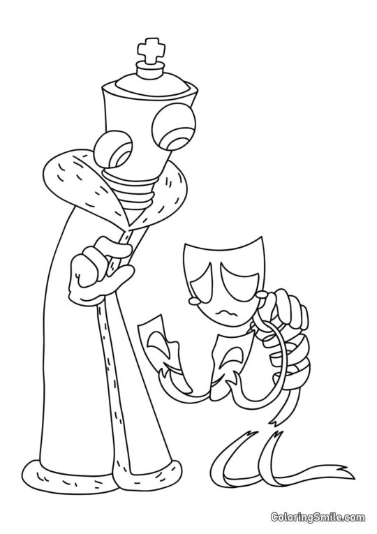 Korál a Gangl s roztrženou maskou Korál a Gangl s roztrženou maskou - Omalovánka