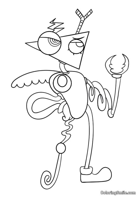 Zubl z úžasného digitálního kruhu Zubl z úžasného digitálního kruhu - Omalovánka