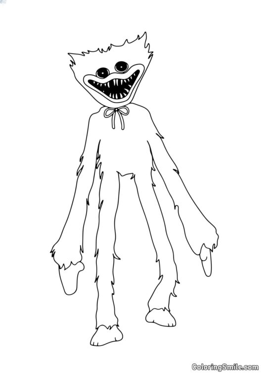 Okouzlující monster Huggy Wuggy Okouzlující monster Huggy Wuggy - Omalovánka