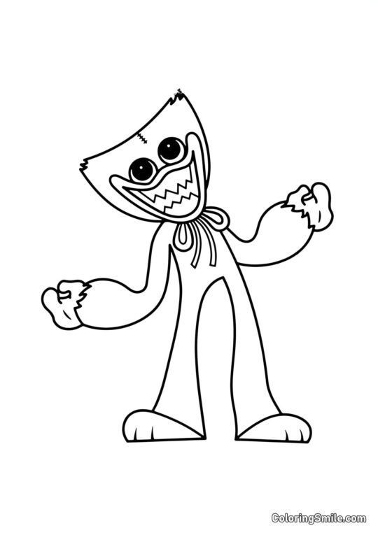 Huggy Wuggy modrý obrovský monster Huggy Wuggy modrý obrovský monster - Omalovánka