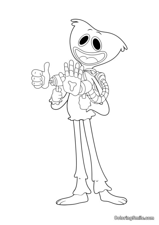 Huggy Wuggy s dlaněmi hráče Huggy Wuggy s dlaněmi hráče - Omalovánka