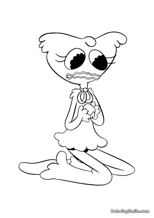 Rozrušená Kissy Missy pláče Rozrušená Kissy Missy pláče - Omalovánka