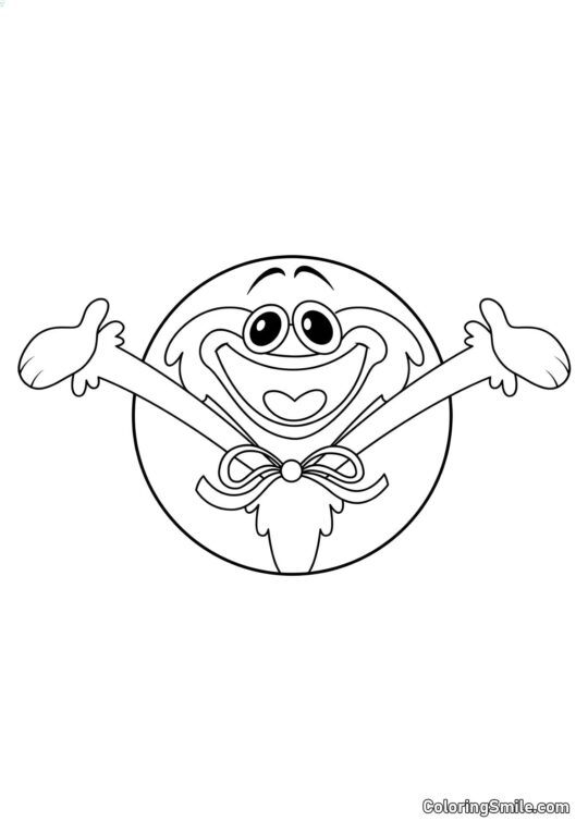 Huggy Wuggy s otevřenou náručí Huggy Wuggy s otevřenou náručí - Omalovánka