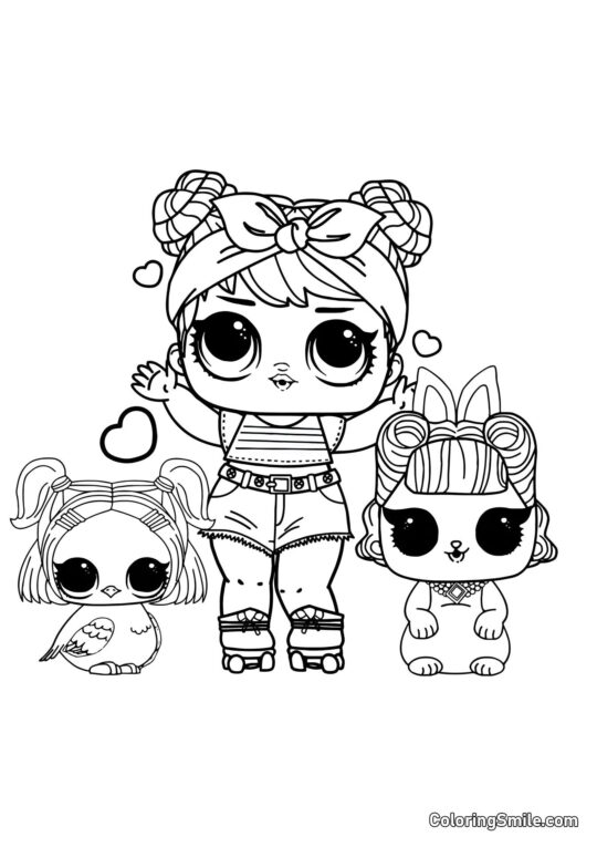 LOL panenky - Omalovánka