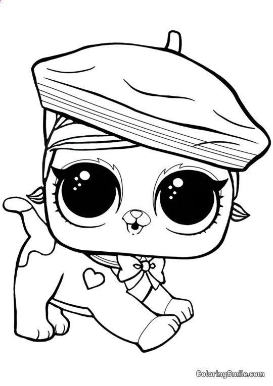 LOL veselá zvířátka Chlupáč - Omalovánka