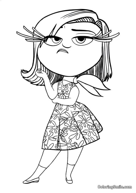 Elegantní Emoce Znechucení Elegantní Emoce Znechucení - Omalovánka