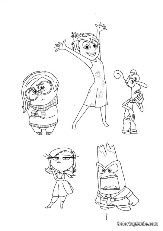 První emoce Riley První emoce Riley - Omalovánka