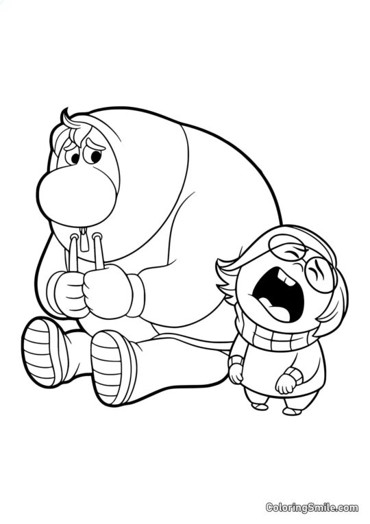 Emoce Hanba a Smutek Emoce Hanba a Smutek - Omalovánka