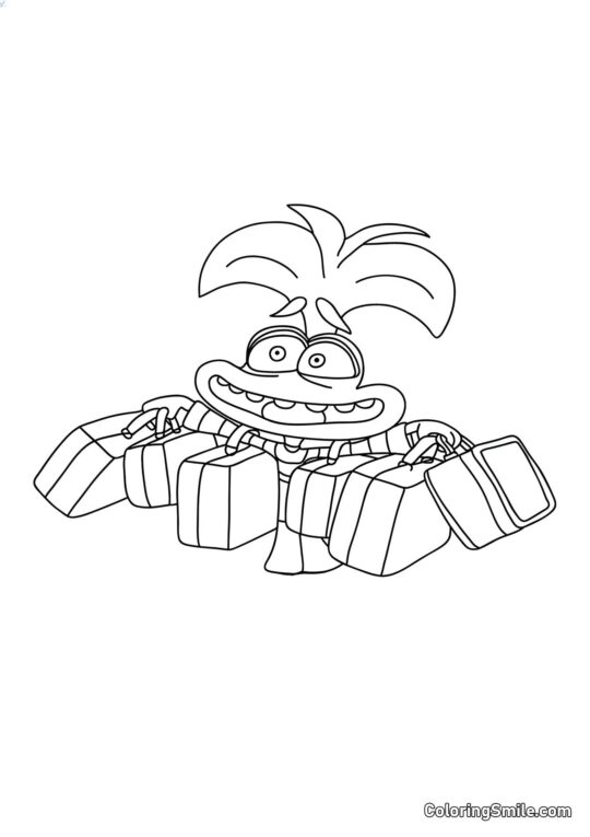 Úzkost s kufry Úzkost s kufry - Omalovánka