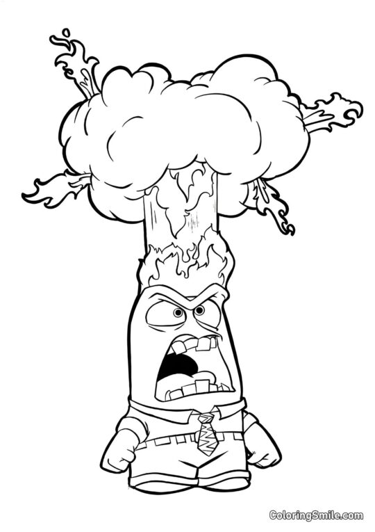 Explozivní Emoce Hněv Explozivní Emoce Hněv - Omalovánka