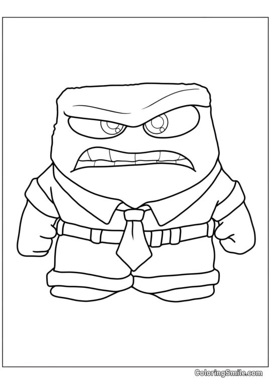 Emoce Hněv s mračením obočí Emoce Hněv s mračením obočí - Omalovánka