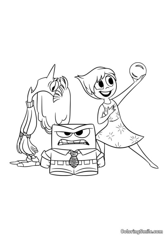 Emoce Smutek, Hněv a Radost Emoce Smutek, Hněv a Radost - Omalovánka