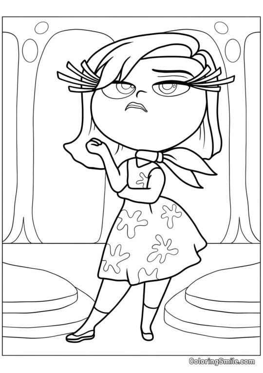 Nespokojená Emoce Znechucení Nespokojená Emoce Znechucení - Omalovánka