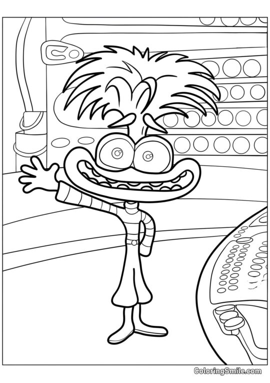 Úzkost blízko ovládacího panelu emocí Úzkost blízko ovládacího panelu emocí - Omalovánka