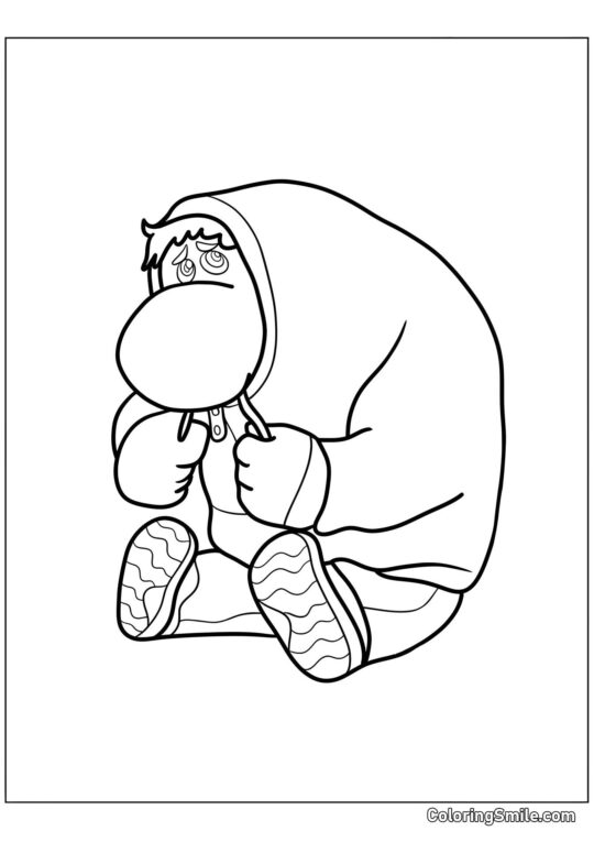 Emoce Hanba sedící Emoce Hanba sedící - Omalovánka