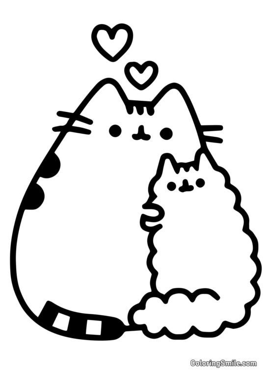 Pusheen a Stormy - Omalovánka