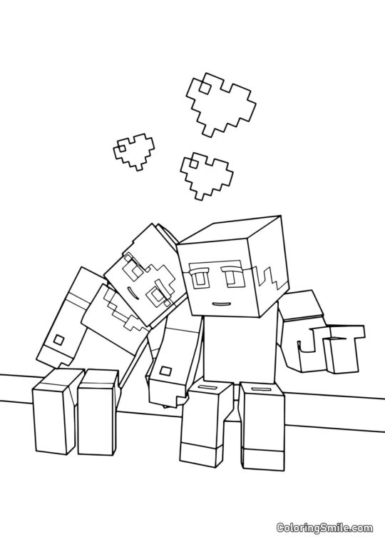 Milující Alex a Steve Milující Alex a Steve - Omalovánka