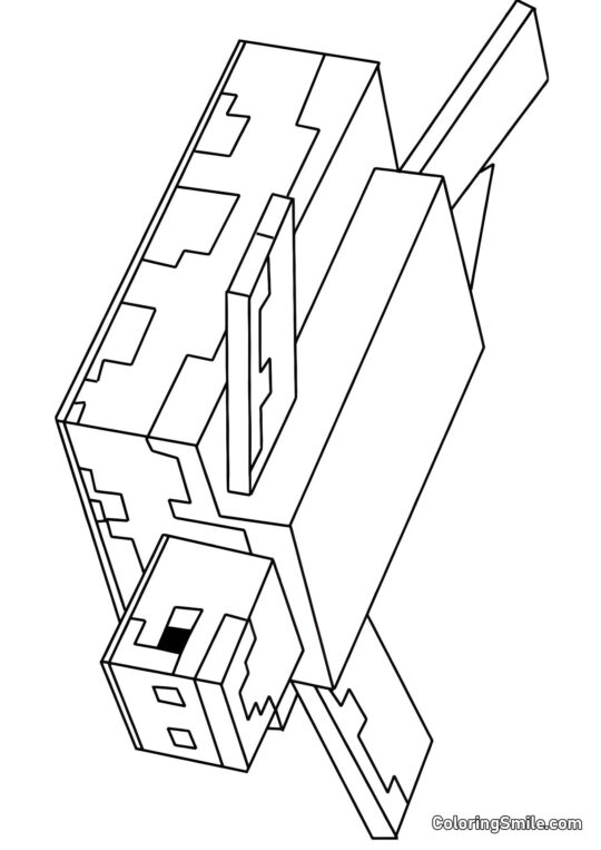 Minecraft želva Minecraft želva - Omalovánka