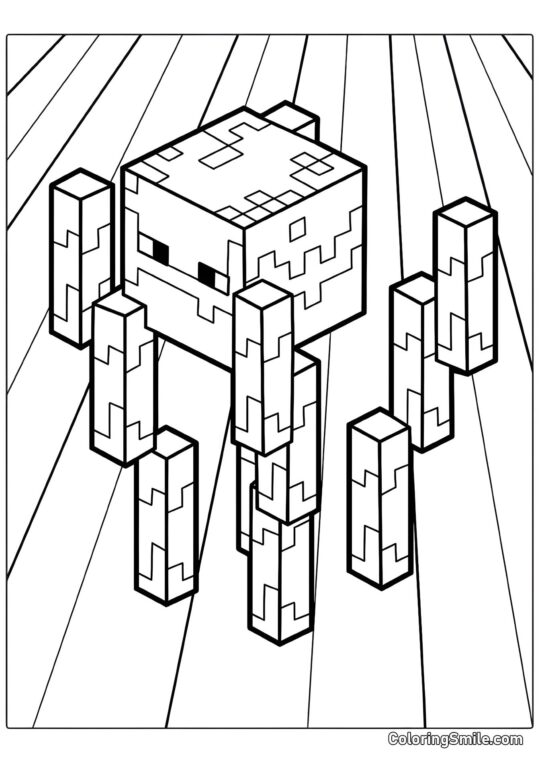 Minecraft Blaze Minecraft Blaze - Omalovánka