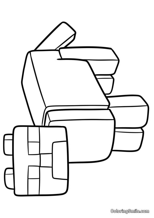 Minecraft ocelot Minecraft ocelot - Omalovánka