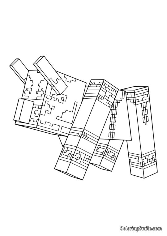Minecraft Ravager Minecraft Ravager - Omalovánka
