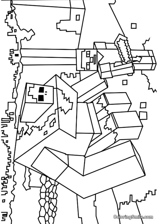Robot a Steve Robot a Steve - Omalovánka