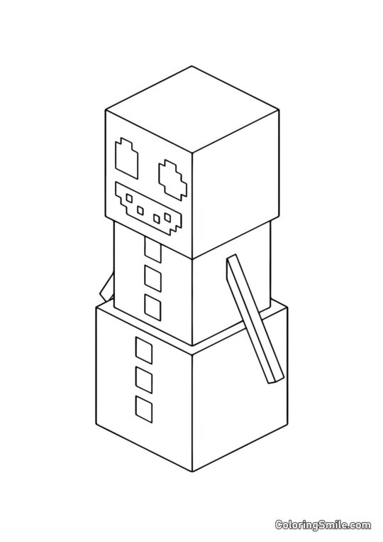 Vodní meloun sněhový golem Vodní meloun sněhový golem - Omalovánka