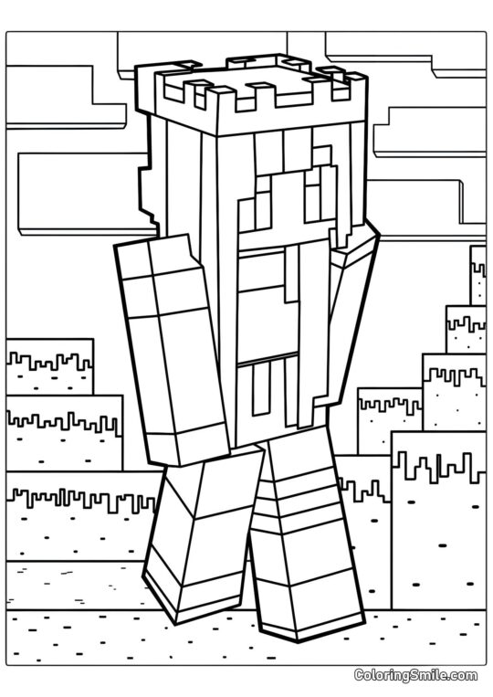 Tohle je Alice v Minecraft stylu Tohle je Alice v Minecraft stylu - Omalovánka