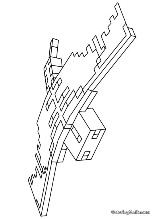 Minecraft fantom Minecraft fantom - Omalovánka