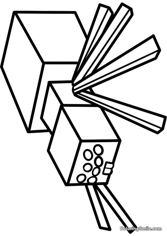 Minecraft pavouk Minecraft pavouk - Omalovánka