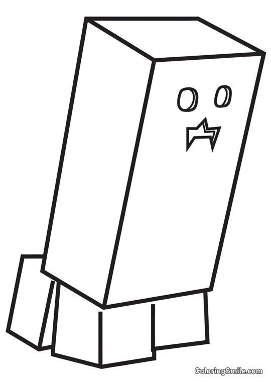 Zelený creeper Zelený creeper - Omalovánka