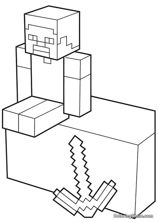 Muž s krumpáčem Muž s krumpáčem - Omalovánka