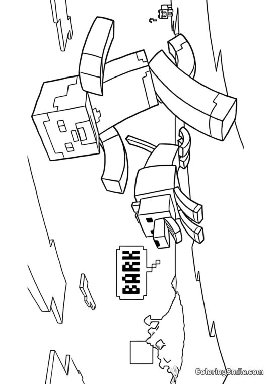 Steve se psem Steve se psem - Omalovánka