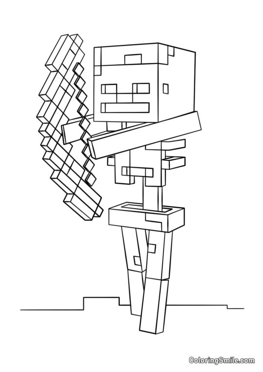 Kostlivec s lukem Kostlivec s lukem - Omalovánka