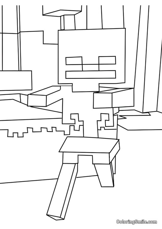 Kostlivec postupující Kostlivec postupující - Omalovánka