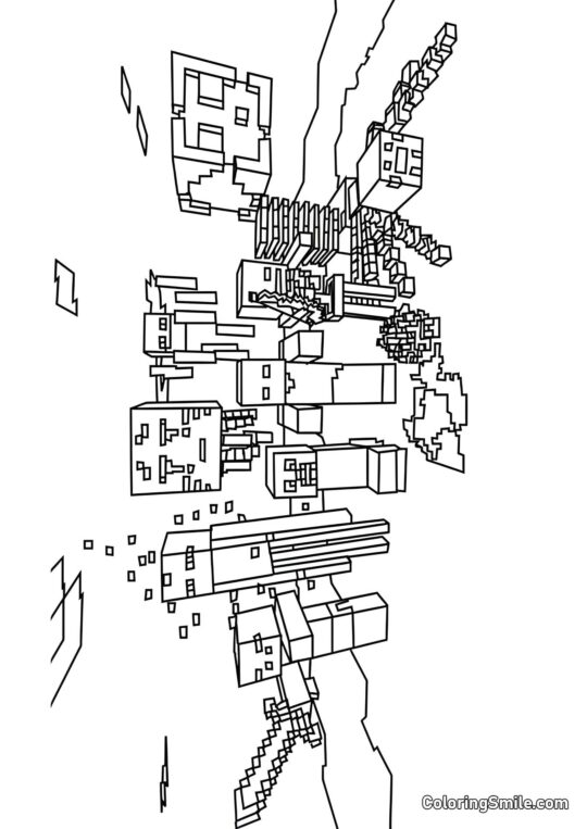 Minecraft příšery Minecraft příšery - Omalovánka