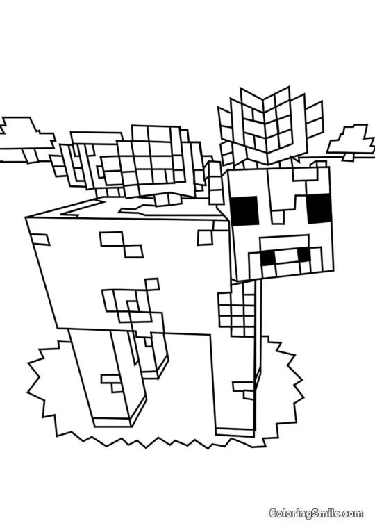 Houbová kráva Houbová kráva - Omalovánka