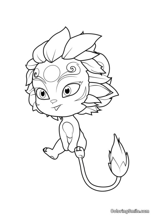 Mei Shi, strážní lev - Omalovánka