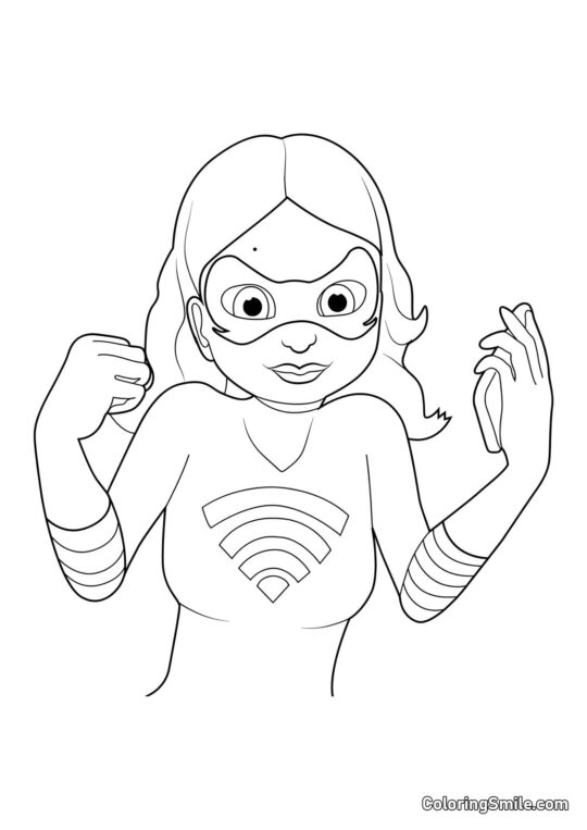 Alya jako Lady Wifi - Omalovánka