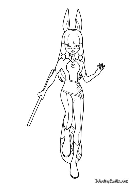 Volpina z broučka - Omalovánka