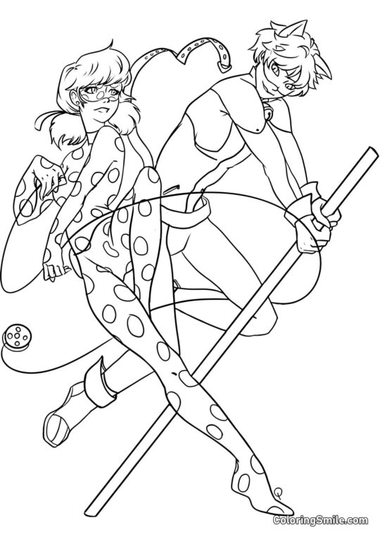 Brouček a Černý kocour kreslí - Omalovánka